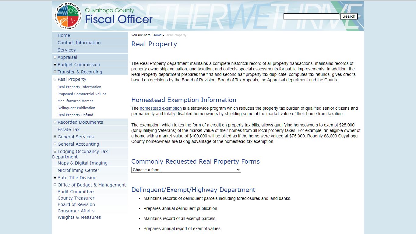 Real Property - Fiscal Officer - Cuyahoga County, Ohio